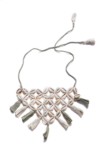 Cowrie Shell Thread Necklace